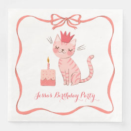 Servilleta De Papel De Cena Cumpleaños de bonito Kitty