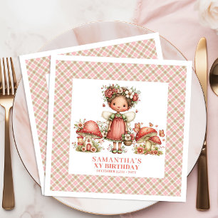 Servilleta De Papel De Cena Cumpleaños Fiesta Mágica Hada Bosque Encantado