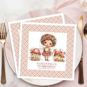 Servilleta De Papel De Cena Cumpleaños Fiesta Mágica Hada Bosque Encantado