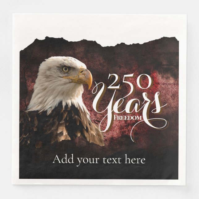 Servilleta De Papel De Cena Customizable America's 250th Birthday Paper Napkin (Anverso)