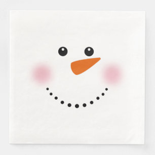 Servilleta De Papel De Cena Cute Carrot Nose Snowman