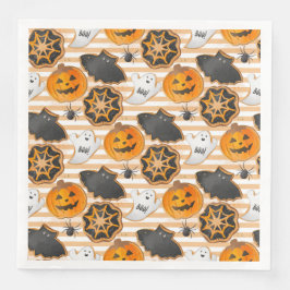SERVILLETA DE PAPEL DE CENA CUTE HALLOWEEN GHOSTS BATS SPIDER WEBS PUMPKINS