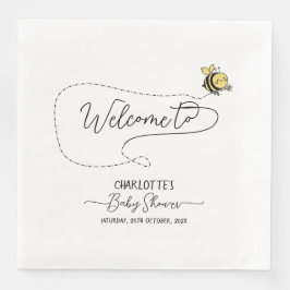 Servilleta De Papel De Cena Cute Little Bee Baby Shower