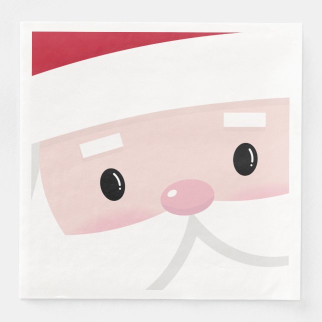 Servilleta De Papel De Cena Cute Santa Klaus Face (Anverso)