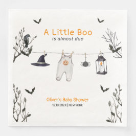 Servilleta De Papel De Cena Cuto Pequeño Boo Clothesline Baby Shower