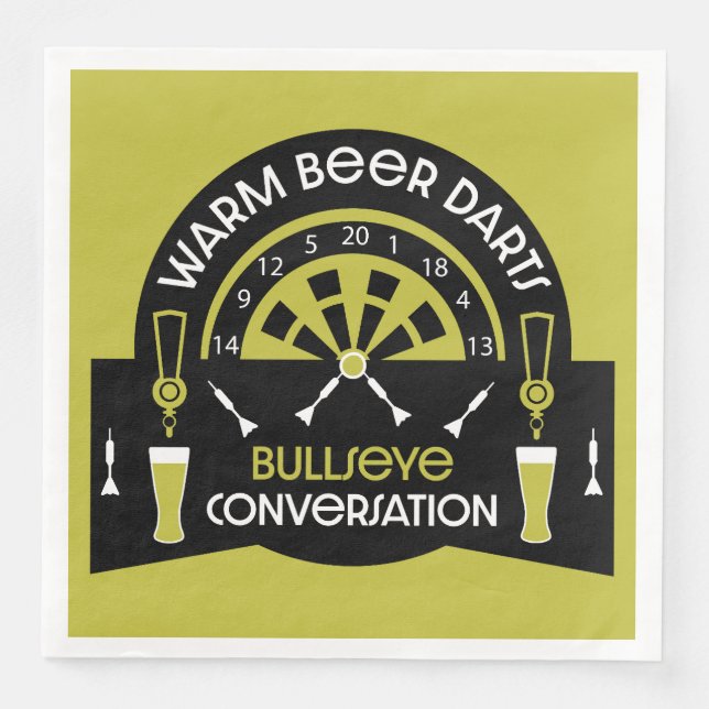 Servilleta De Papel De Cena Dardos de pub clásicos (Anverso)