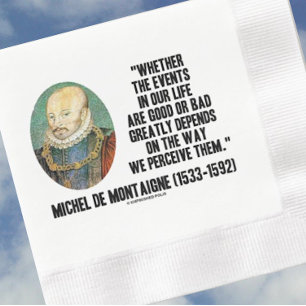 Servilleta De Papel De Cena De Montaigne Eventos Vida Buena O Mala Percepción