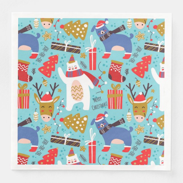 Servilleta De Papel De Cena Decoración navidad (Anverso)