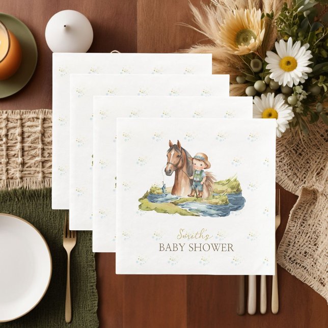Servilleta De Papel De Cena Derby Baby Shower de Cute Fisherman (Subido por el creador)