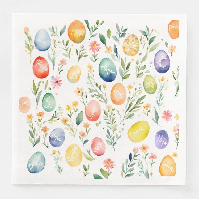 Servilleta De Papel De Cena Deseando Pascua (Anverso)