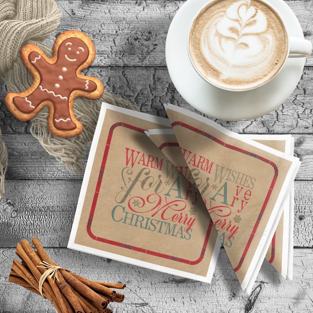 Servilleta De Papel De Cena Deseos cálidos Kraft & Tartan Red/Green ID589 (Subido por el creador)