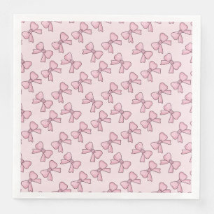 Servilleta De Papel De Cena Despedida de soltera/fiesta nupcial con lazo rosa