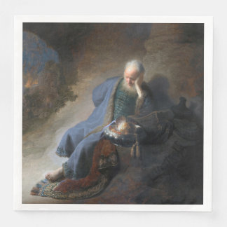 Servilleta De Papel De Cena Destrucción de Jerusalén Biblia Rembrandt