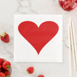 Servilleta De Papel De Cena Día de San Valentín Amor Corazón en Forma Romántic