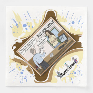 Servilleta De Papel De Cena Die A Rhea Literal Wordplay Humor Dinner Napkin