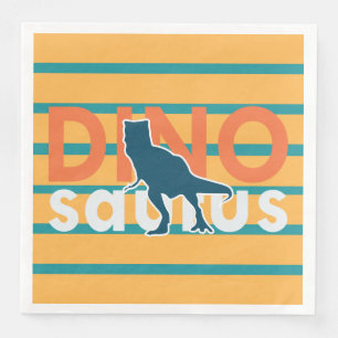Servilleta De Papel De Cena Dino colorido personalizado jurásico dinosaurio T-
