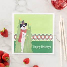 Servilleta De Papel De Cena Diseñador festivo de Snowman