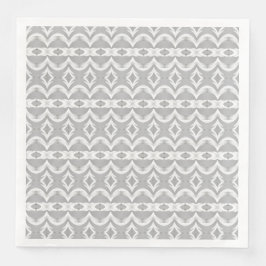 Servilleta De Papel De Cena Diseñador Gris Y Blanco