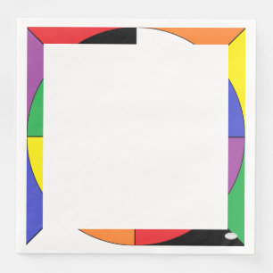 Servilleta De Papel De Cena Diseño de la rueda de color de la servilleta de pa