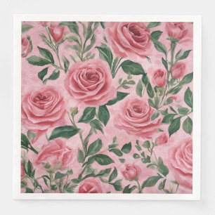 Servilleta De Papel De Cena Diseño de Rosa floral