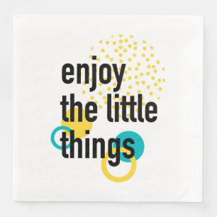 Servilleta De Papel De Cena Diseño divertido y moderno de "Disfruta de las co