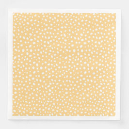 Servilleta De Papel De Cena Diseño Gráfico de Puntos Desiguales Amarillo Suave