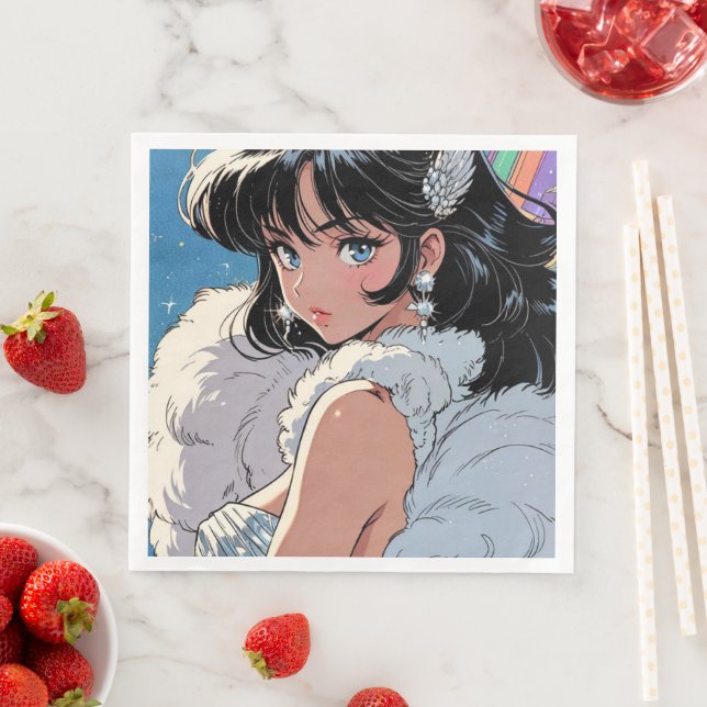 Servilleta De Papel De Cena Diva del anime (In situ)