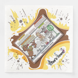 Servilleta De Papel De Cena Dog Daze | Absurd Visual Humor Dinner Napkin