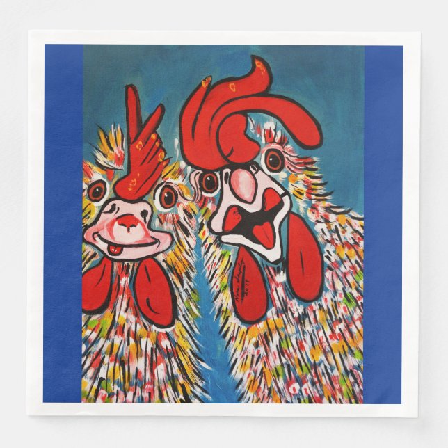 SERVILLETA DE PAPEL DE CENA DÓNDE NO POLLOS (Anverso)