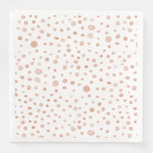 Servilleta De Papel De Cena Dosis de color de agua de confetti de coral Papel