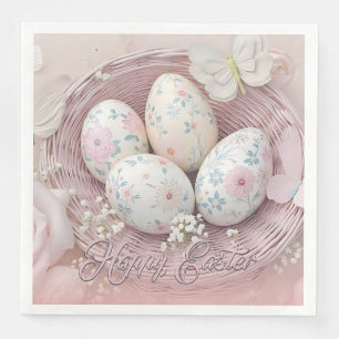 Servilleta De Papel De Cena Dulce Alegría de Pascua con Motivo Floral