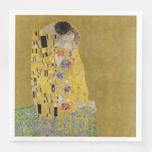 Servilleta De Papel De Cena El beso de Kilmt - Art Nouveau romántico
