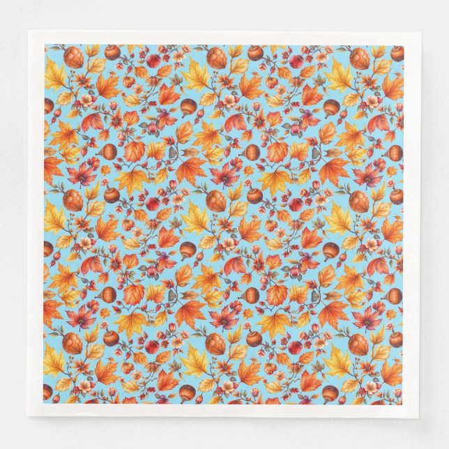 Servilleta De Papel De Cena El otoño está en el aire (Anverso)