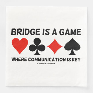 Servilleta De Papel De Cena El puente es un juego en el que la comunicación es
