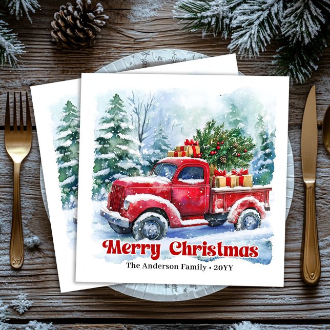 Servilleta De Papel De Cena Elegant Pine Wreath Red Green Plaid Napkins (Bring festive charm to your holiday table with these beautifully designed Christmas napkins featurin)