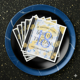 Servilleta De Papel De Cena Elegante 18º Aniversario del Boda de Porcelana