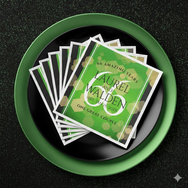 Servilleta De Papel De Cena Elegante 66º aniversario del Boda Titanita (Elegant 66th Titanite Wedding Anniversary Napkins Cover Photo)