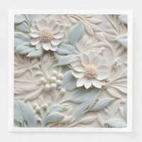 Elegante alivio floral Grabado en relieve 3D
