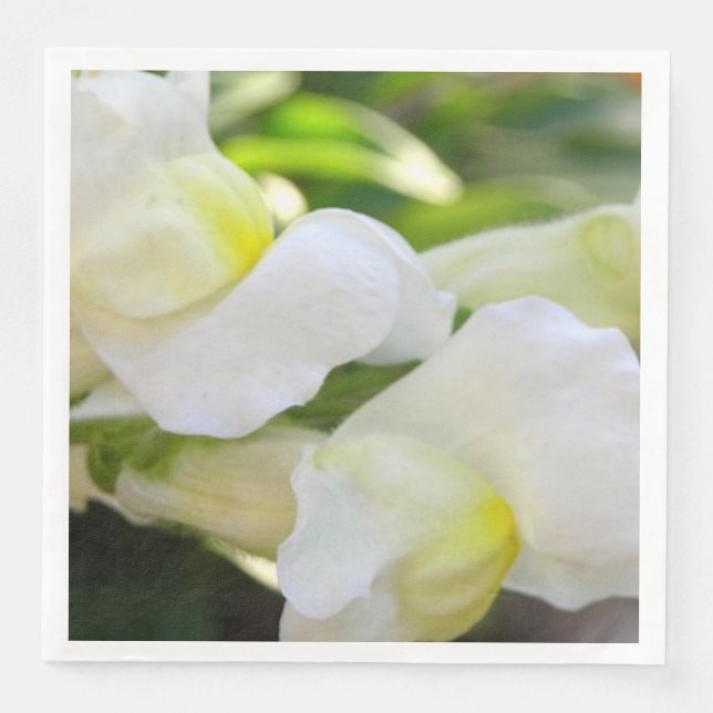 Servilleta De Papel De Cena Elegante en blanco (Anverso)