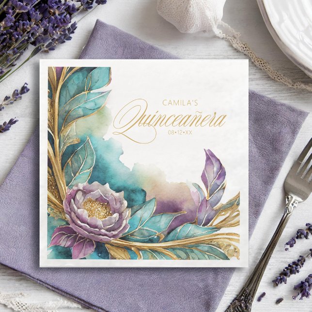Servilleta De Papel De Cena Elegante Fiesta Quinceanera ID1029 (Subido por el creador)