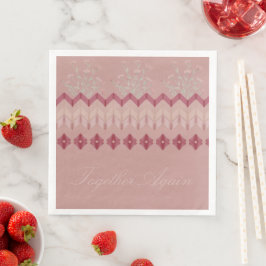 Servilleta De Papel De Cena Elegante Floral Con Rosa