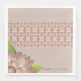 Servilleta De Papel De Cena Elegante floral de cobre