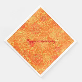 Servilleta De Papel De Cena Elegante floral de moda vintage