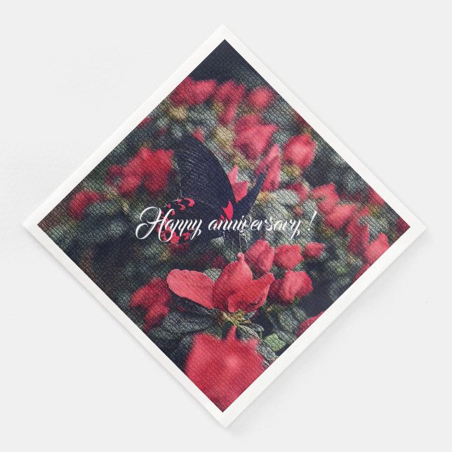 Servilleta De Papel De Cena Elegante floral moderna (Esquina)