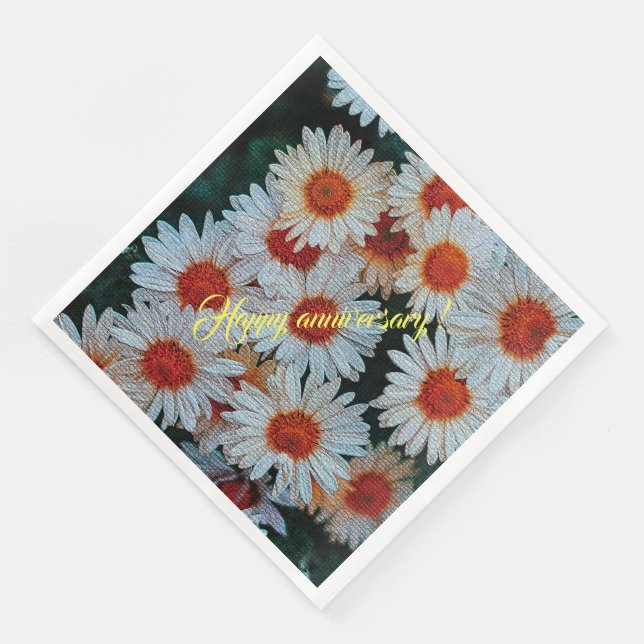 Servilleta De Papel De Cena Elegante floral moderna (Esquina)