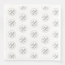 Servilleta De Papel De Cena Elegante nombre personalizado y título estándar