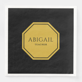 Servilleta De Papel De Cena Elegante norma de nombre y título personalizados