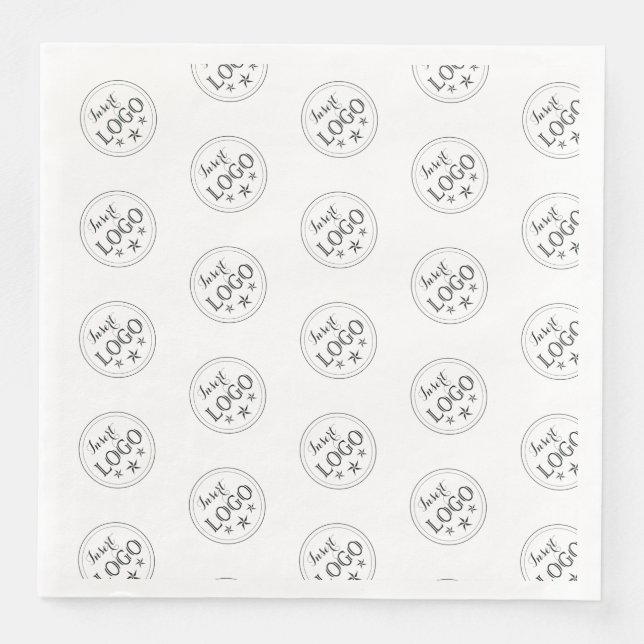 Servilleta De Papel De Cena Elegante norma de nombre y título personalizados (Anverso)