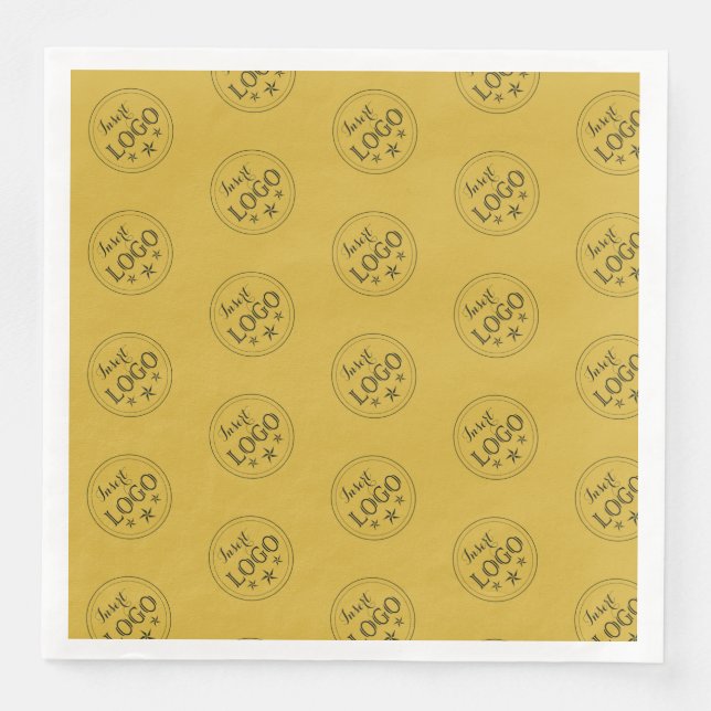 Servilleta De Papel De Cena Elegante norma de nombre y título personalizados (Anverso)