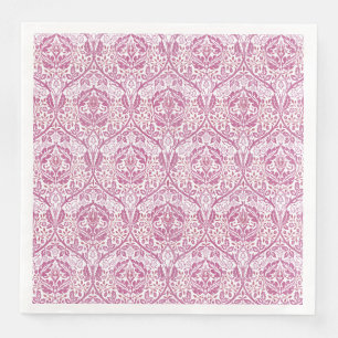 Servilleta De Papel De Cena Elegante patrón floral rosa